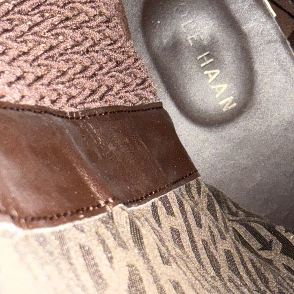 Cole Haan Wide Calf Brown Leather Knee-High Boots - Picture 8 of 12